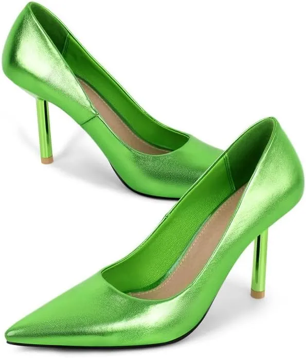 richealnini Womens Pointed Toe Stiletto High Heel Pumps