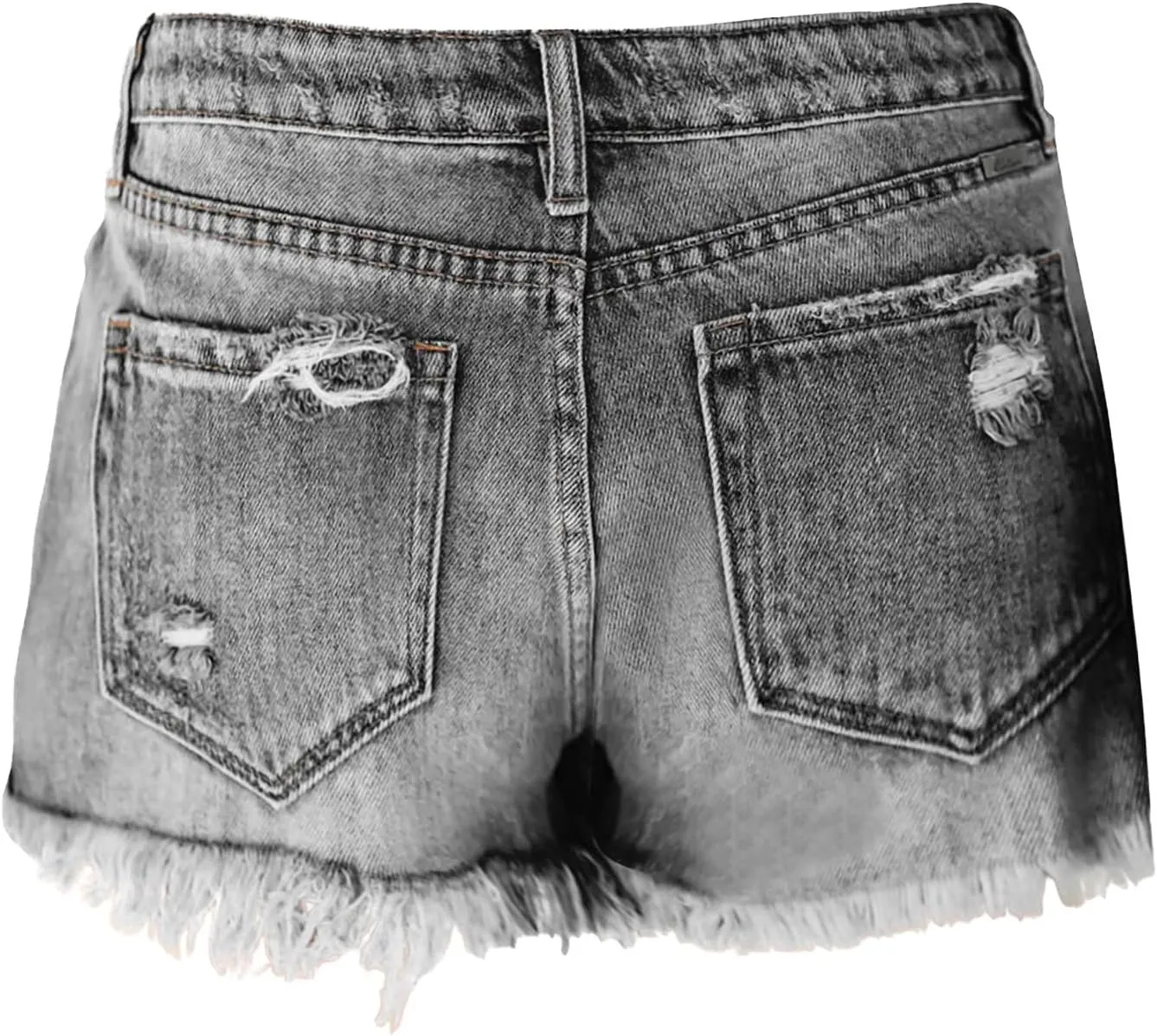 Rvidbe Womens Shorts Jean Womens Ripped Denim Shorts Mid Rise Distressed Jean Shorts Casual Summer Stretchy Ripped Shorts