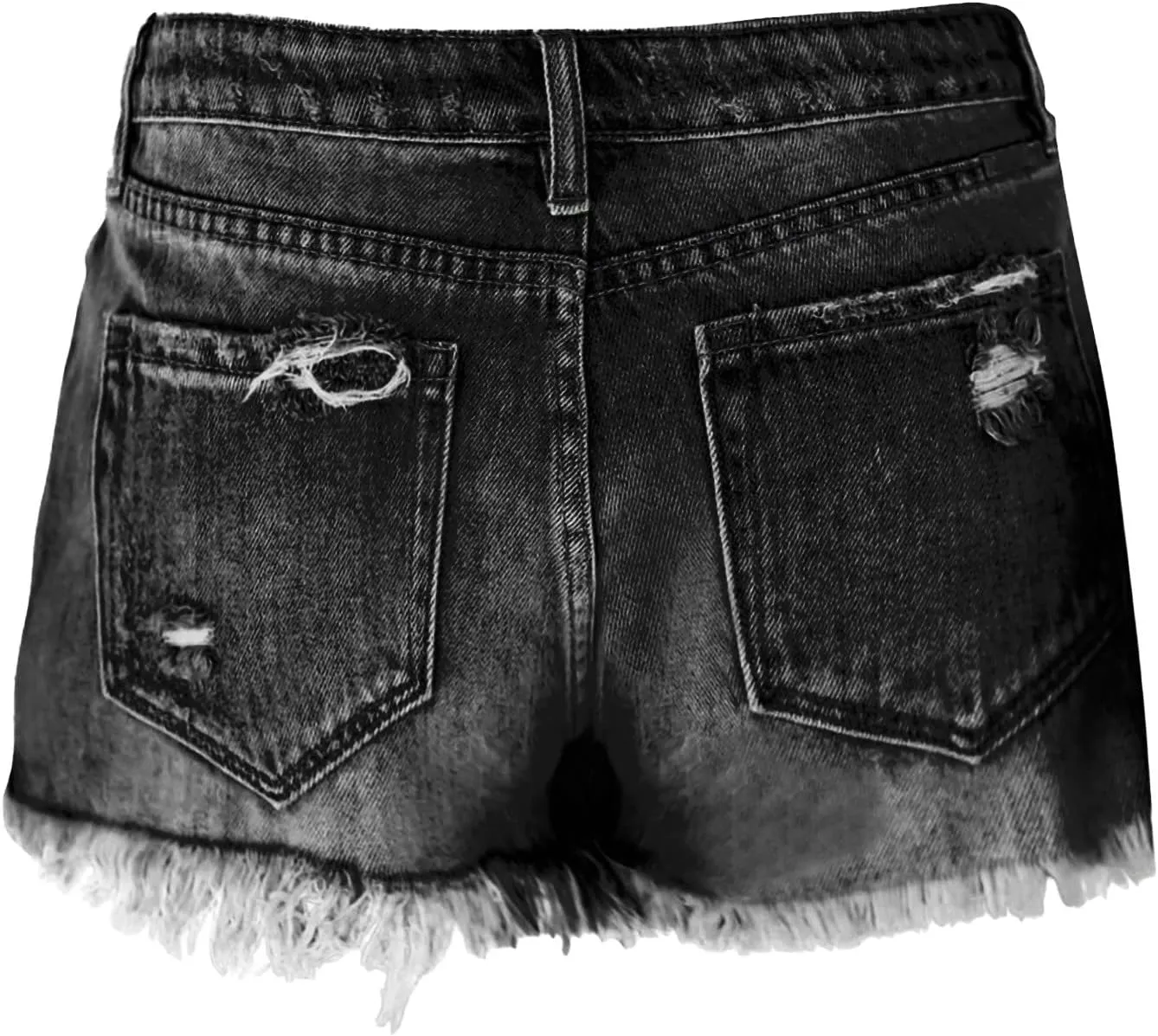 Rvidbe Womens Shorts Jean Womens Ripped Denim Shorts Mid Rise Distressed Jean Shorts Casual Summer Stretchy Ripped Shorts