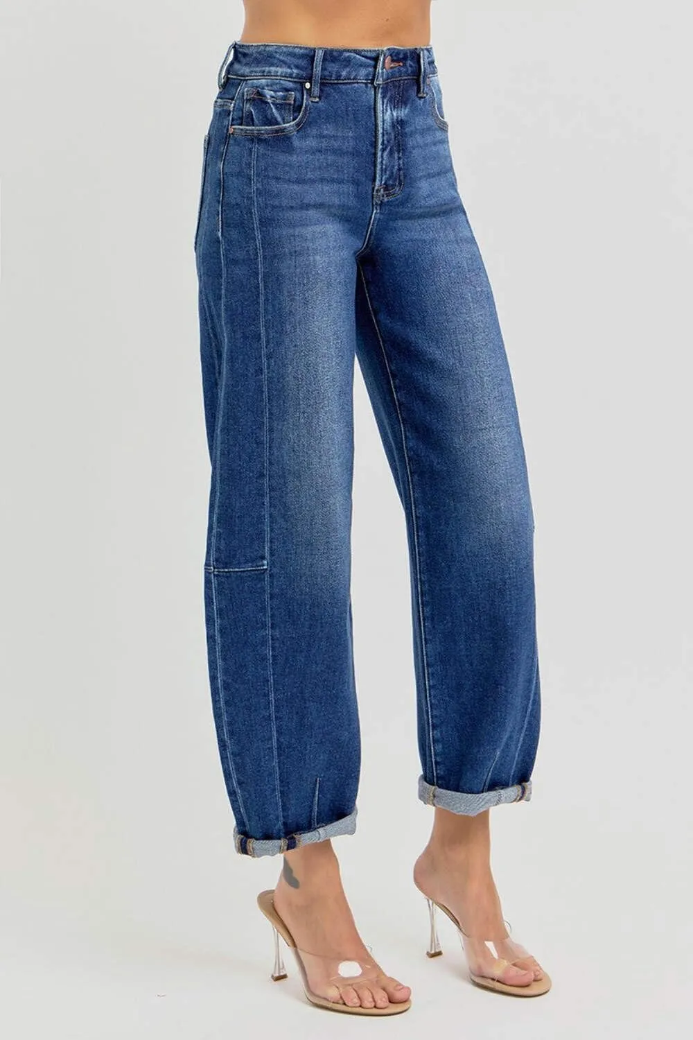 SALT TREE Risen Jeans - High Rise Barrel Jeans - RDP5933