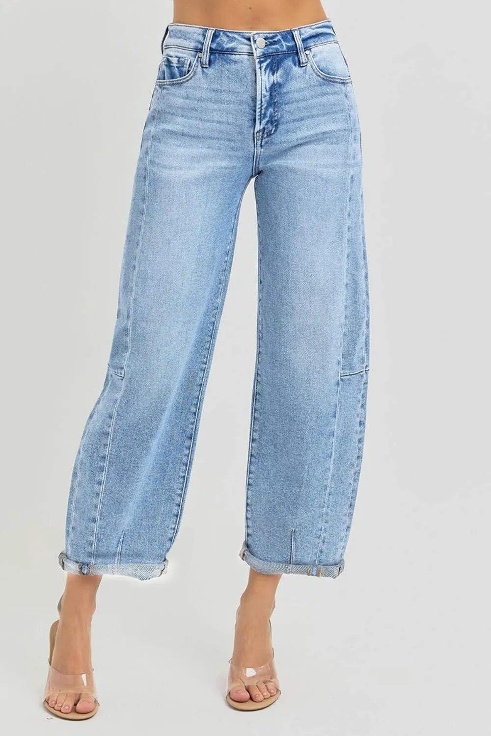 SALT TREE Risen Jeans - High Rise Barrel Jeans - RDP5933