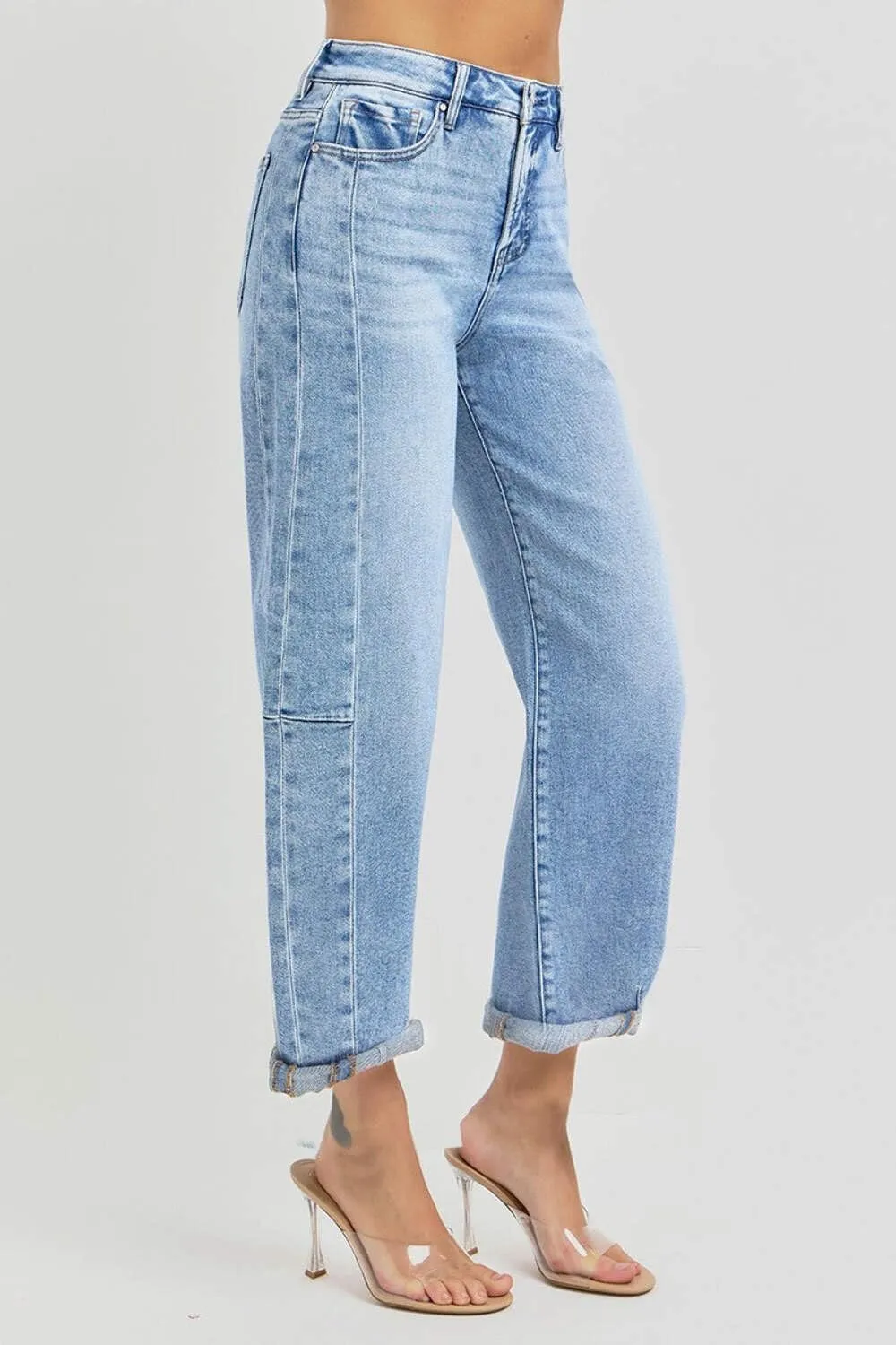 SALT TREE Risen Jeans - High Rise Barrel Jeans - RDP5933