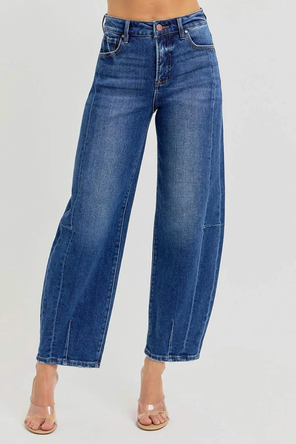 SALT TREE Risen Jeans - High Rise Barrel Jeans - RDP5933