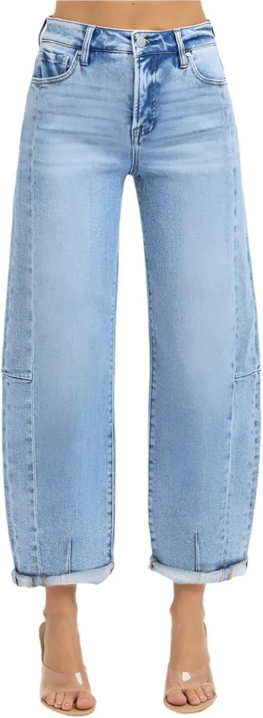 SALT TREE Risen Jeans - High Rise Barrel Jeans - RDP5933
