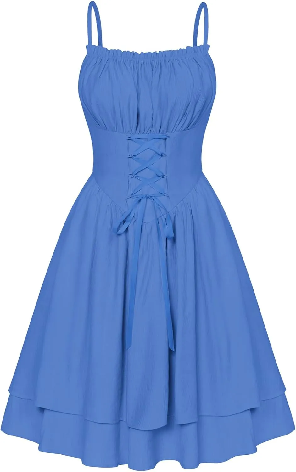 Scarlet Darkness Renaissance Dress Women Chiffon Spaghetti Strap Corset Dress