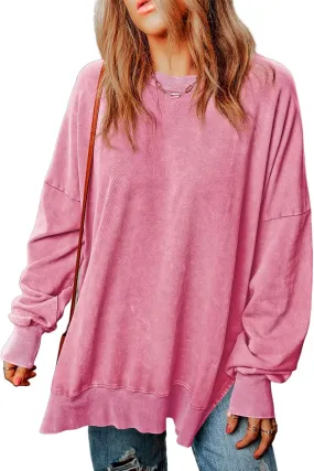 SHEWIN Womens Sweatshirt Casual Long Sleeve Crewneck Lightweight Pullover Tops Loose Sweatshirts