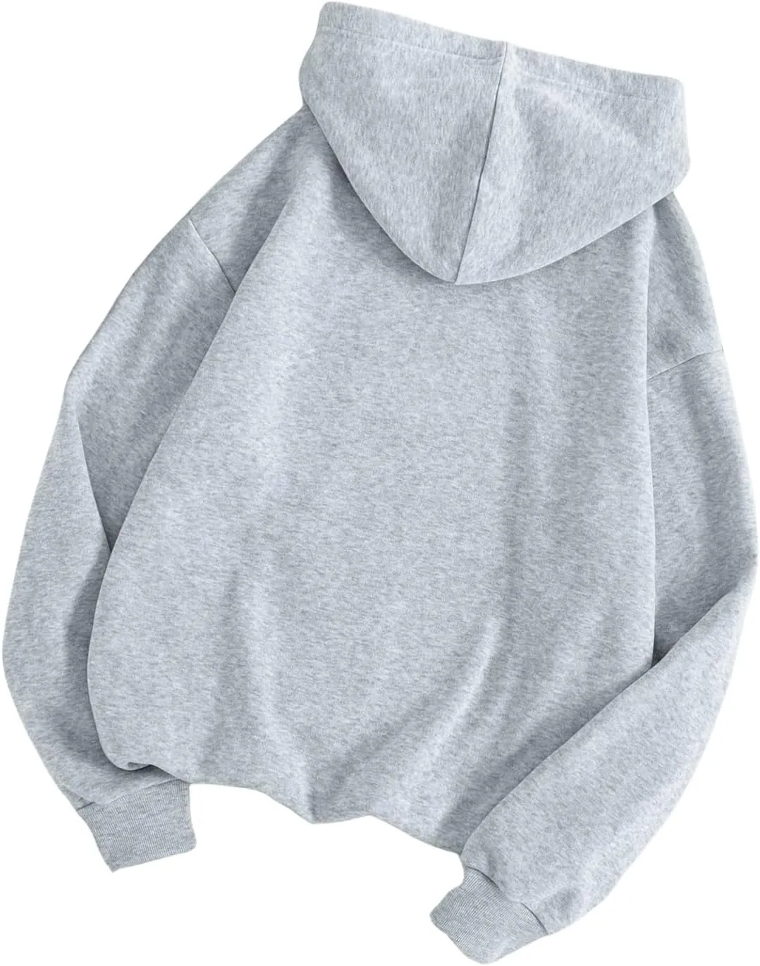 SOLY HUX Hoodies for Women Drawstring Long Sleeve Drop Shoulder Pullover Sweatshirt with Pocket