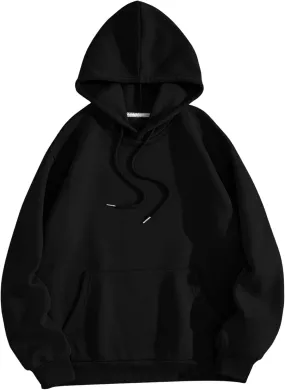 SOLY HUX Hoodies for Women Drawstring Long Sleeve Drop Shoulder Pullover Sweatshirt with Pocket