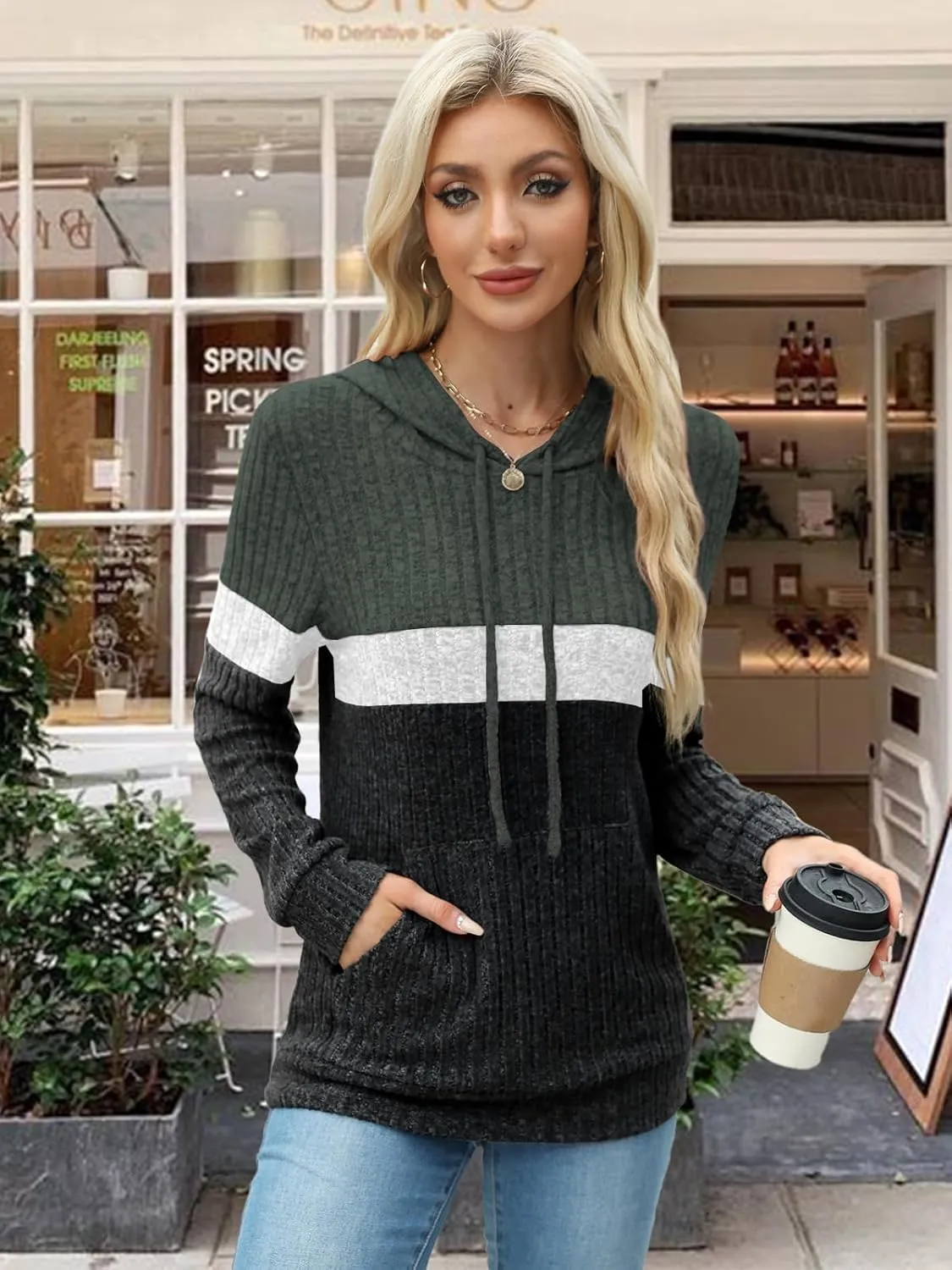 Sweaters for Women Fall Tops Long Sleeve Hoodie Ladies Sweatshirts Pullover Blouses Loose Casual Fashion Clothes