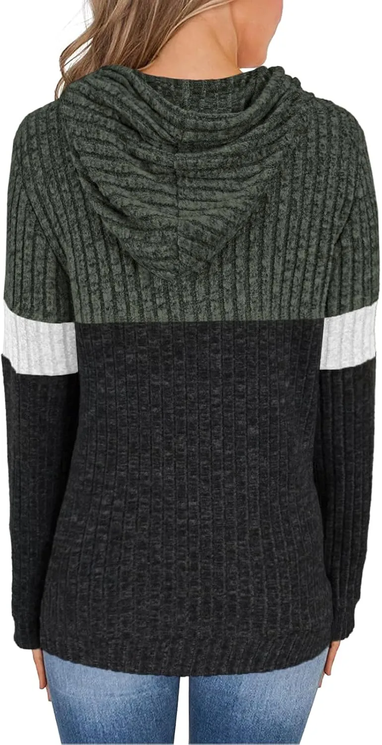 Sweaters for Women Fall Tops Long Sleeve Hoodie Ladies Sweatshirts Pullover Blouses Loose Casual Fashion Clothes