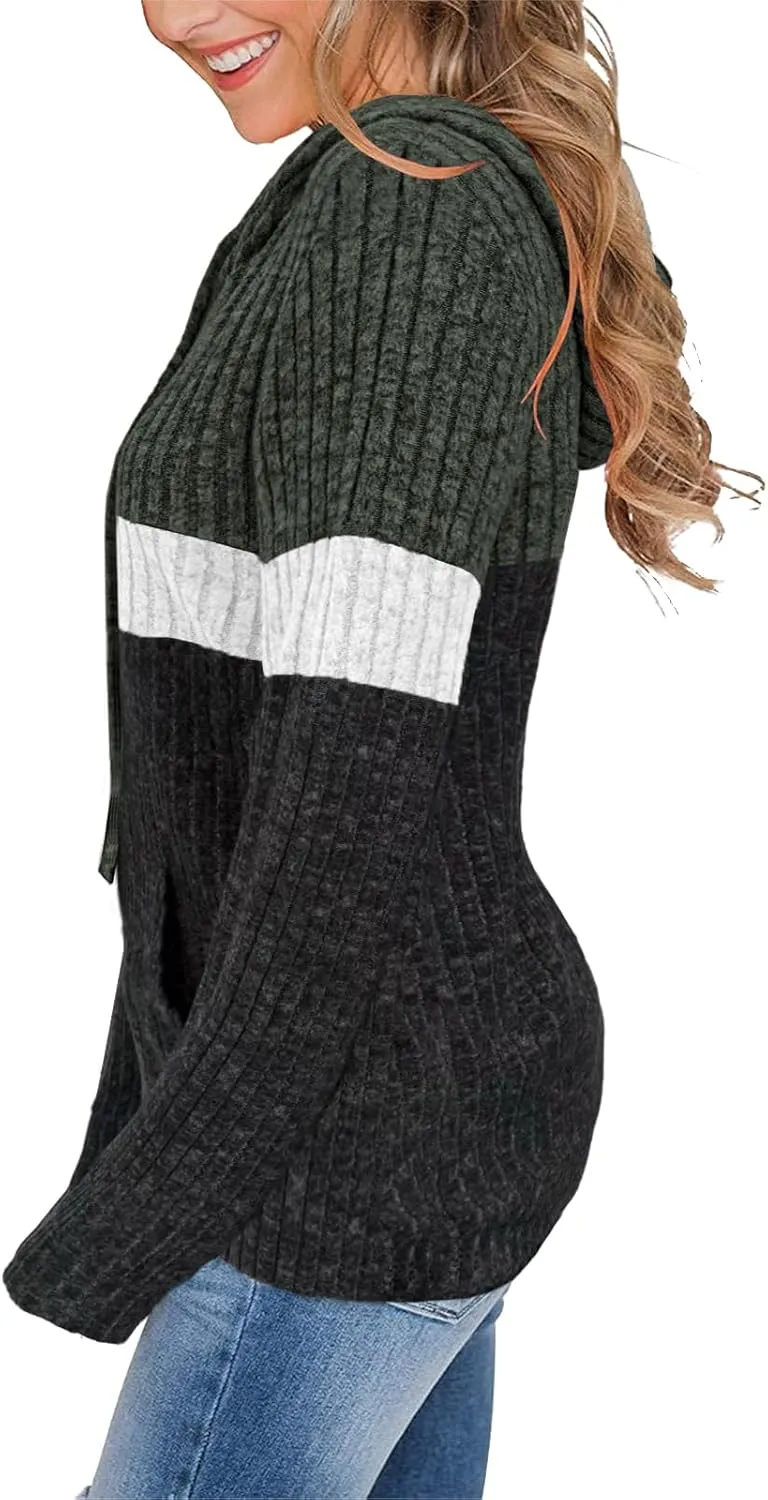Sweaters for Women Fall Tops Long Sleeve Hoodie Ladies Sweatshirts Pullover Blouses Loose Casual Fashion Clothes