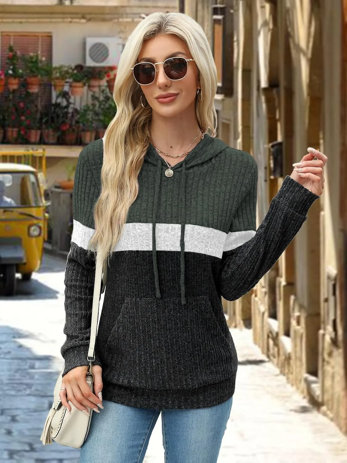 Sweaters for Women Fall Tops Long Sleeve Hoodie Ladies Sweatshirts Pullover Blouses Loose Casual Fashion Clothes