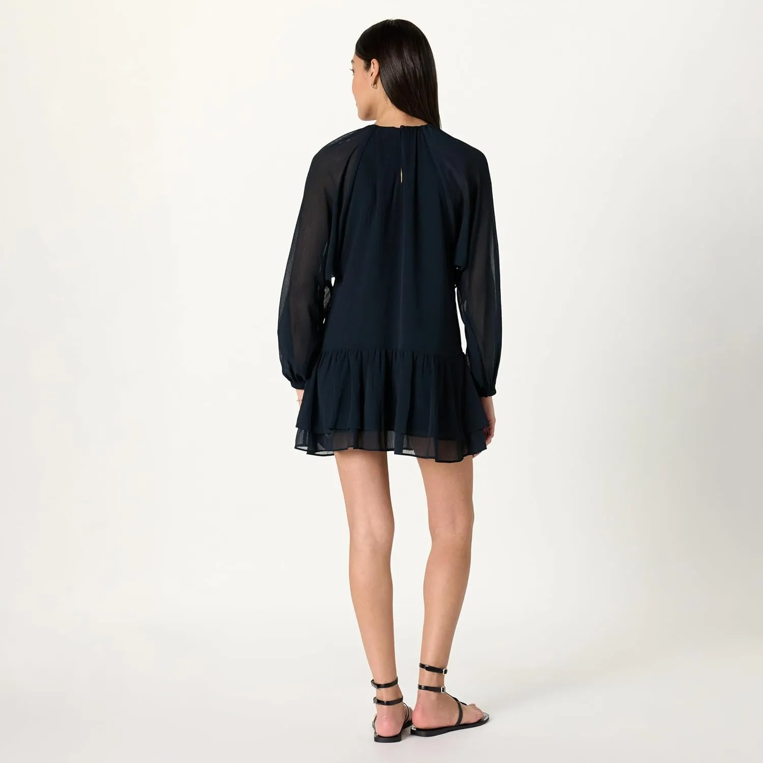 The Drop Women's Jordan Feminine Ruffle Detailed Mini Dress