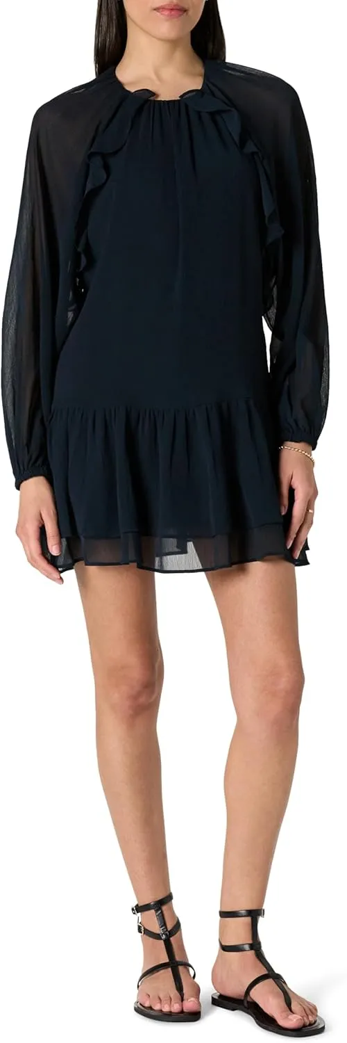 The Drop Women's Jordan Feminine Ruffle Detailed Mini Dress