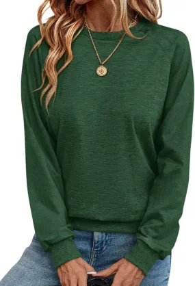 TICTICMIMI Women's Crewneck Sweatshirts Lightweight Long Sleeve Tunic Tops Cute Pullover Shirts