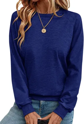 TICTICMIMI Women's Crewneck Sweatshirts Lightweight Long Sleeve Tunic Tops Cute Pullover Shirts
