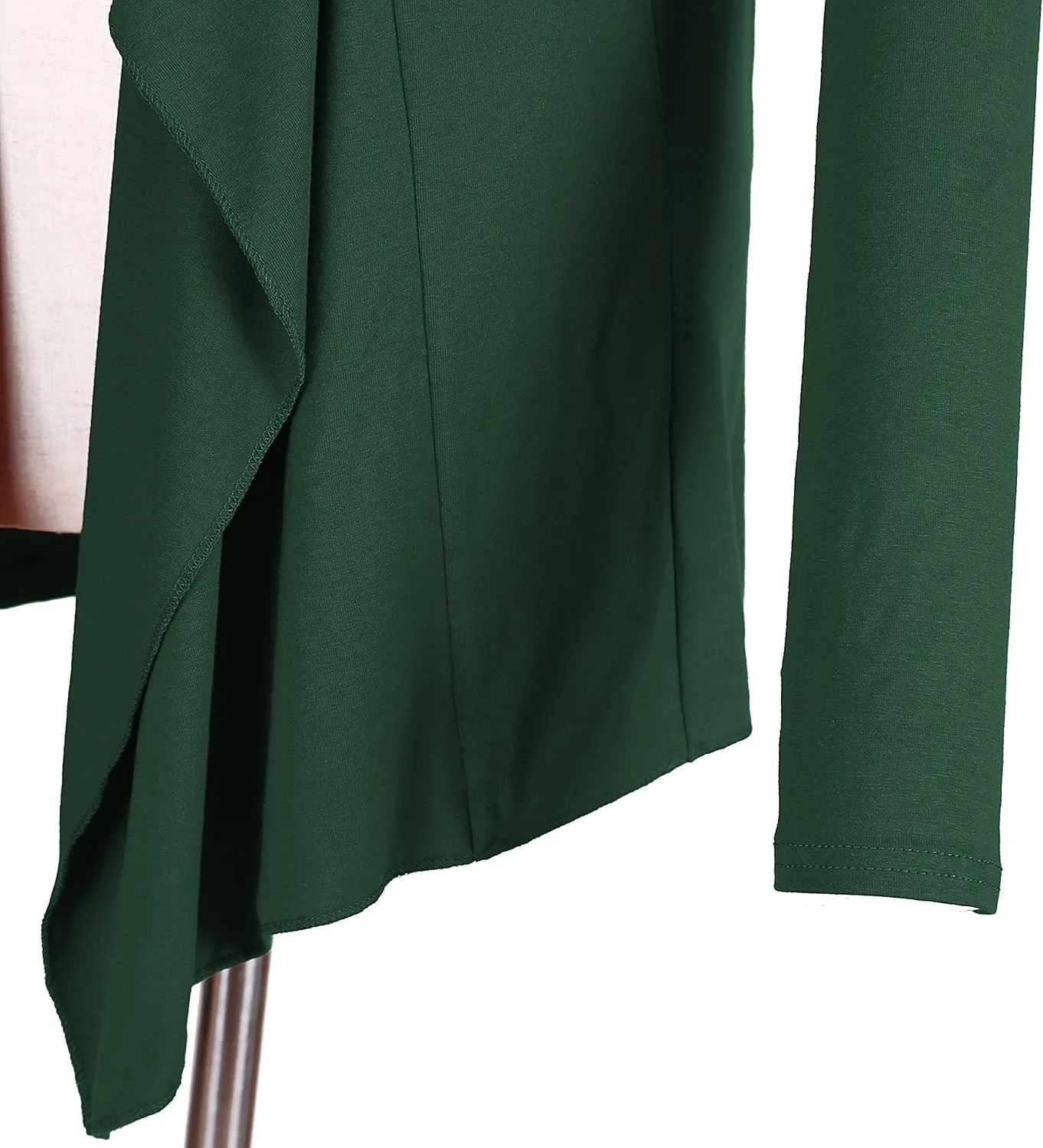 Urban CoCo Women's Drape Front Open Cardigan Long Sleeve Irregular Hem