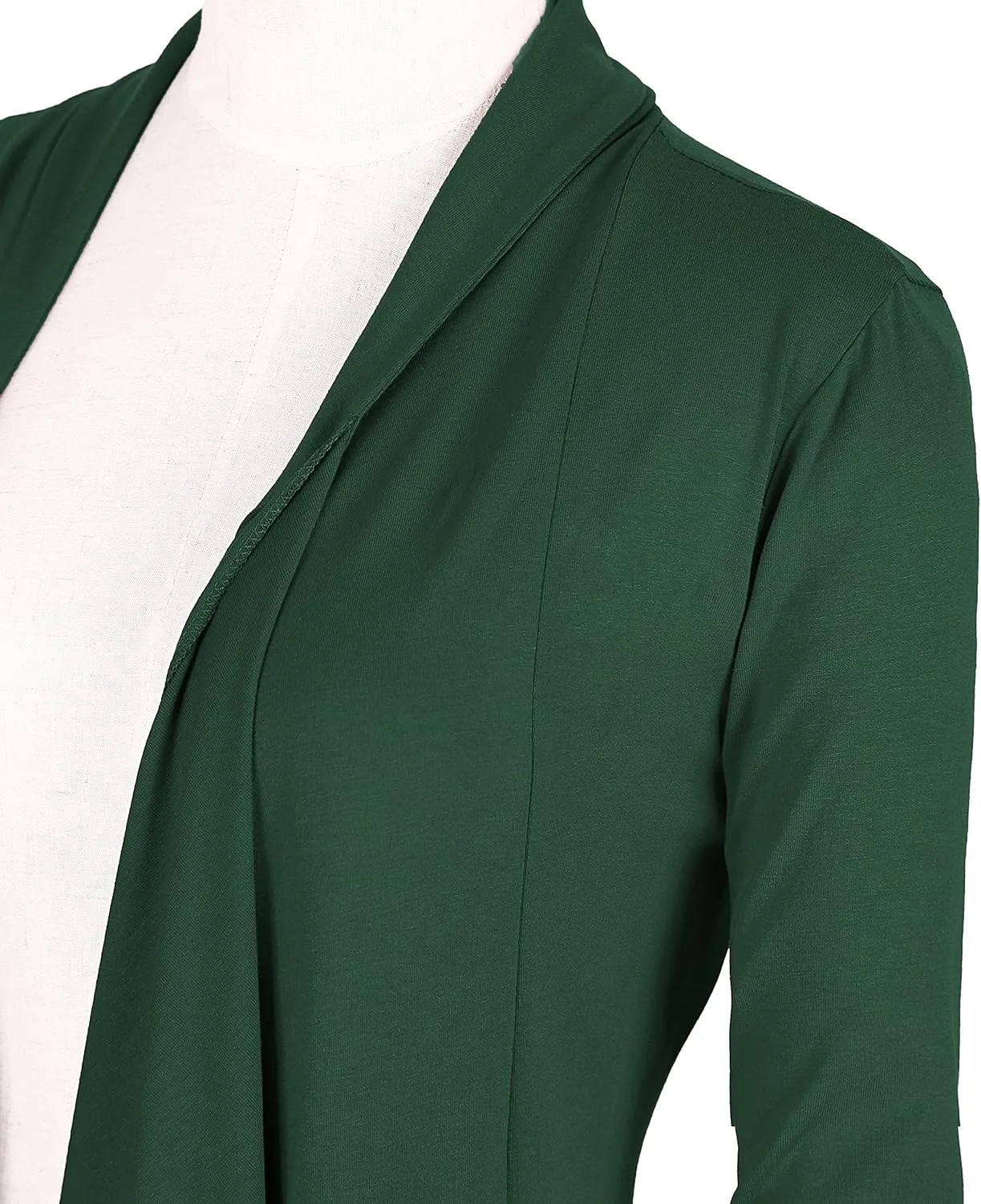Urban CoCo Women's Drape Front Open Cardigan Long Sleeve Irregular Hem