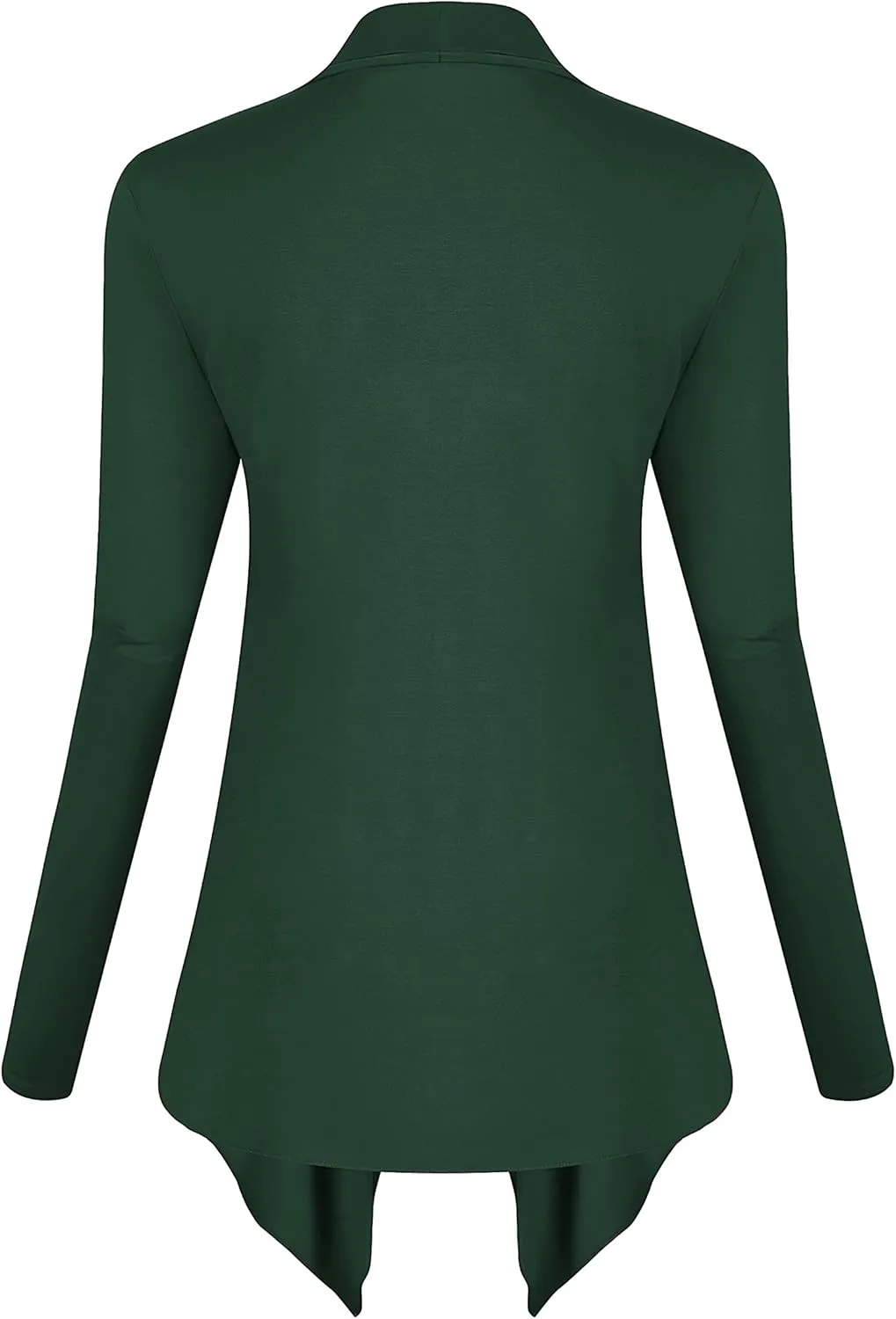 Urban CoCo Women's Drape Front Open Cardigan Long Sleeve Irregular Hem