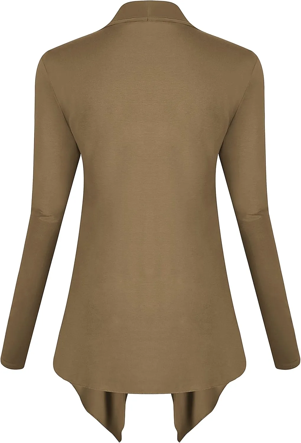 Urban CoCo Women's Drape Front Open Cardigan Long Sleeve Irregular Hem