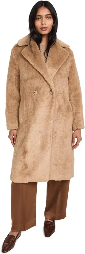 Vince womens Faux Sherling Coat