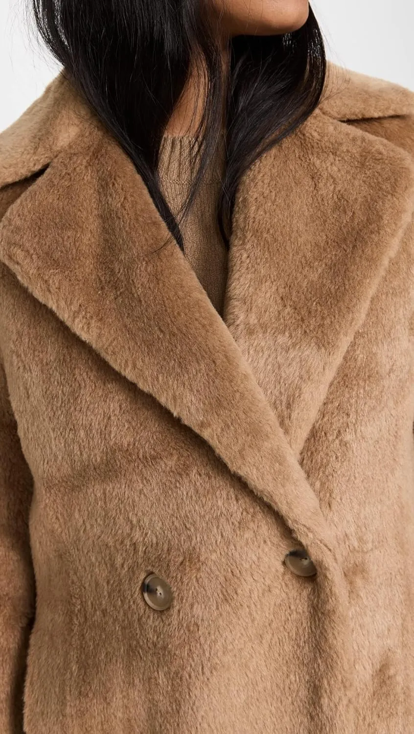 Vince womens Faux Sherling Coat