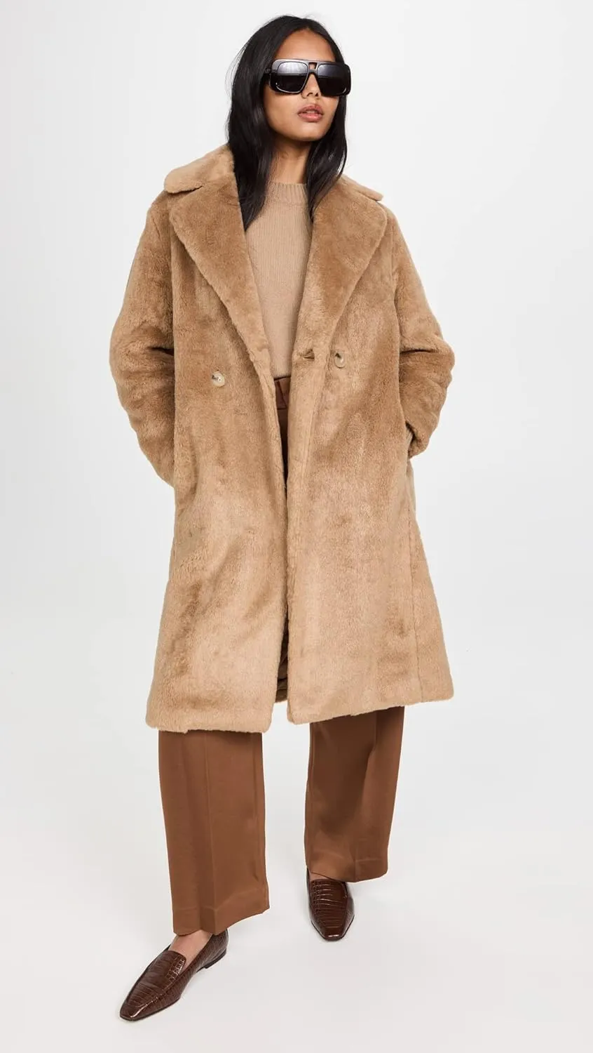Vince womens Faux Sherling Coat