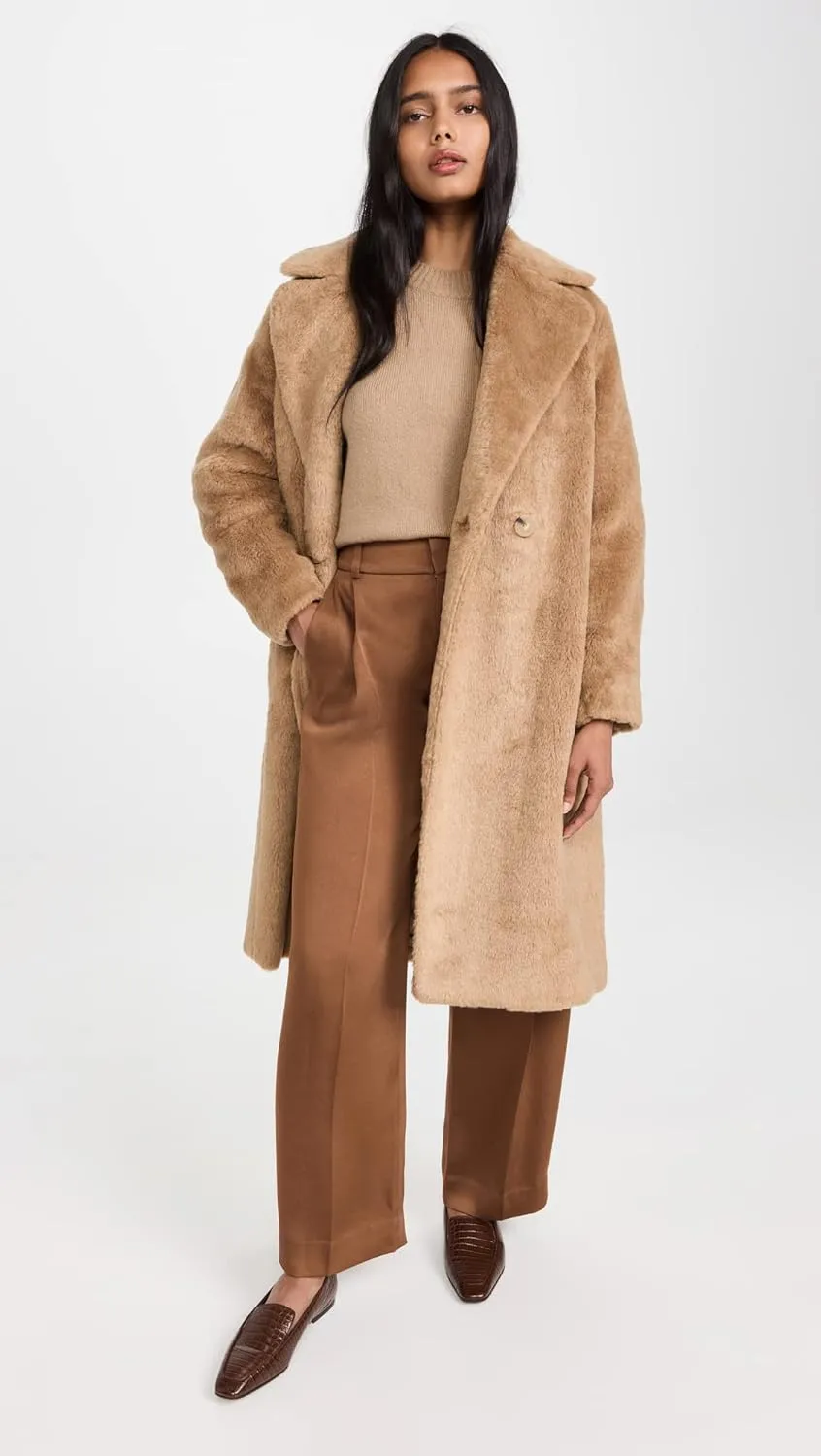 Vince womens Faux Sherling Coat