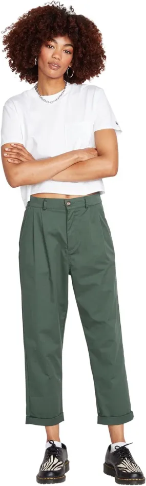 Volcom Women's Frochickie Trouser Slim Fit Chino Pant