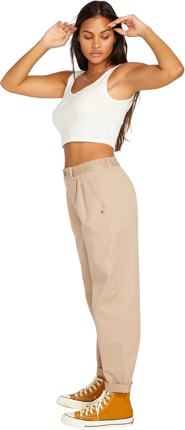 Volcom Women's Frochickie Trouser Slim Fit Chino Pant