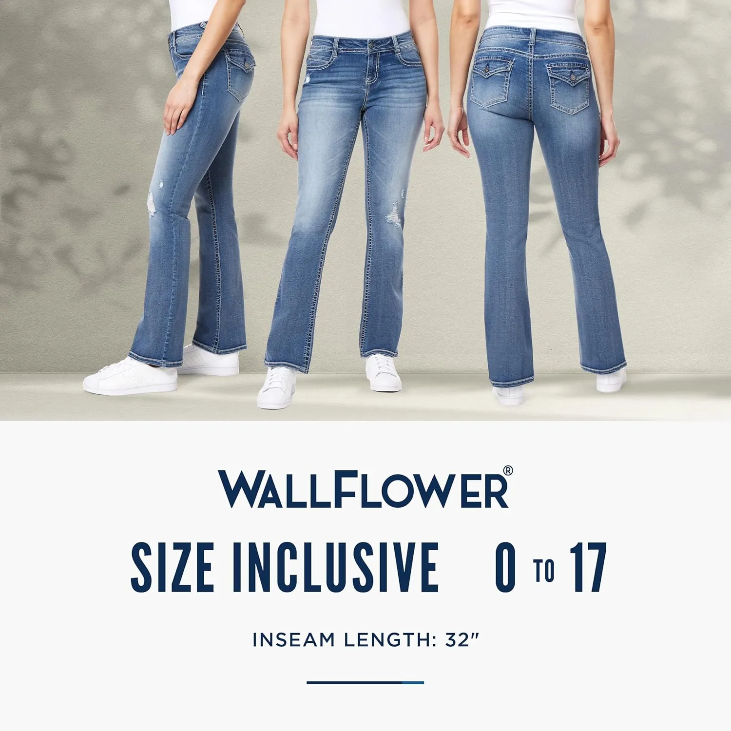 WallFlower Women's Feisty Curvy Skinny Low Rise Insta Stretch Juniors Jeans