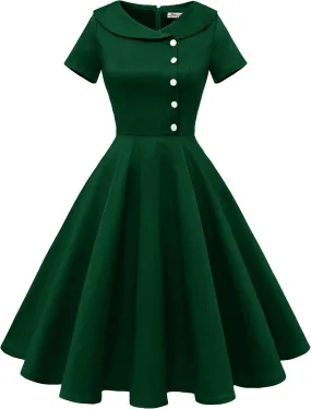 Wedtrend Women's 1950s Vintage Audrey Hepburn Style Cocktail Swing Dresses