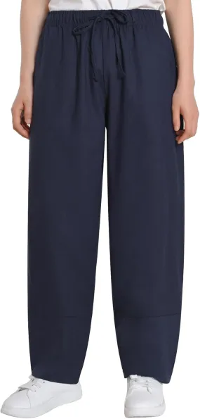 Weintee Women's Petite Linen Pants Barrel Leg