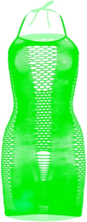 Women Sexy Lingerie Fishnet Babydoll Mesh Mini Dress Chemise