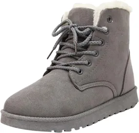 Womens Ankle Boots Snow Boots for Women Short Leather Boots Stacked Heel Womens Fahsion Boots Comfortable Womens Boot