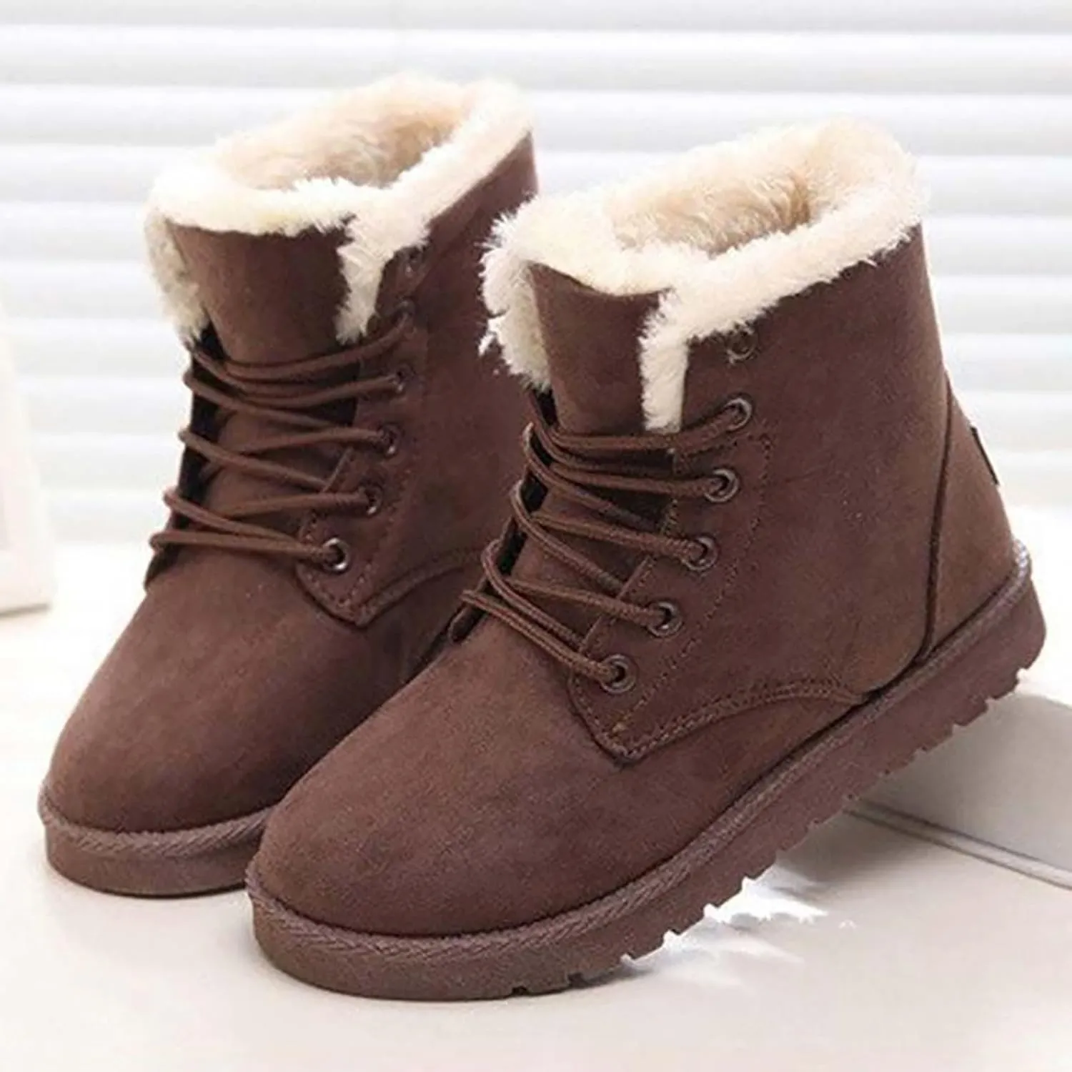 Womens Ankle Boots Snow Boots for Women Short Leather Boots Stacked Heel Womens Fahsion Boots Comfortable Womens Boot