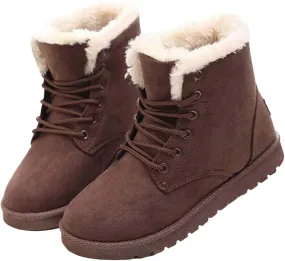 Womens Ankle Boots Snow Boots for Women Short Leather Boots Stacked Heel Womens Fahsion Boots Comfortable Womens Boot
