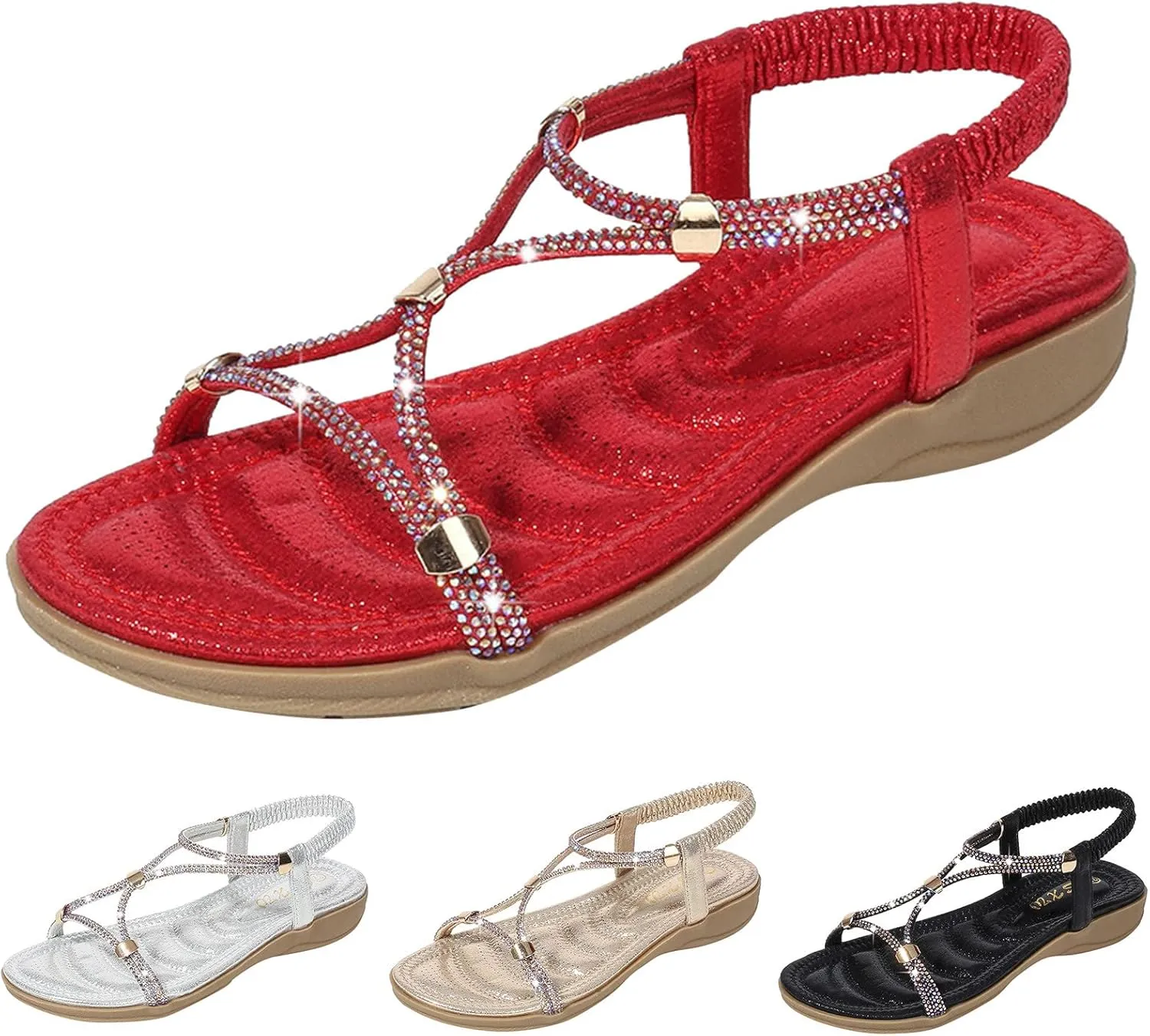 Women's Arch Support Platform Sandals Womens Comfort Lightweight Platform Sandal Arch Support Casual Sandals