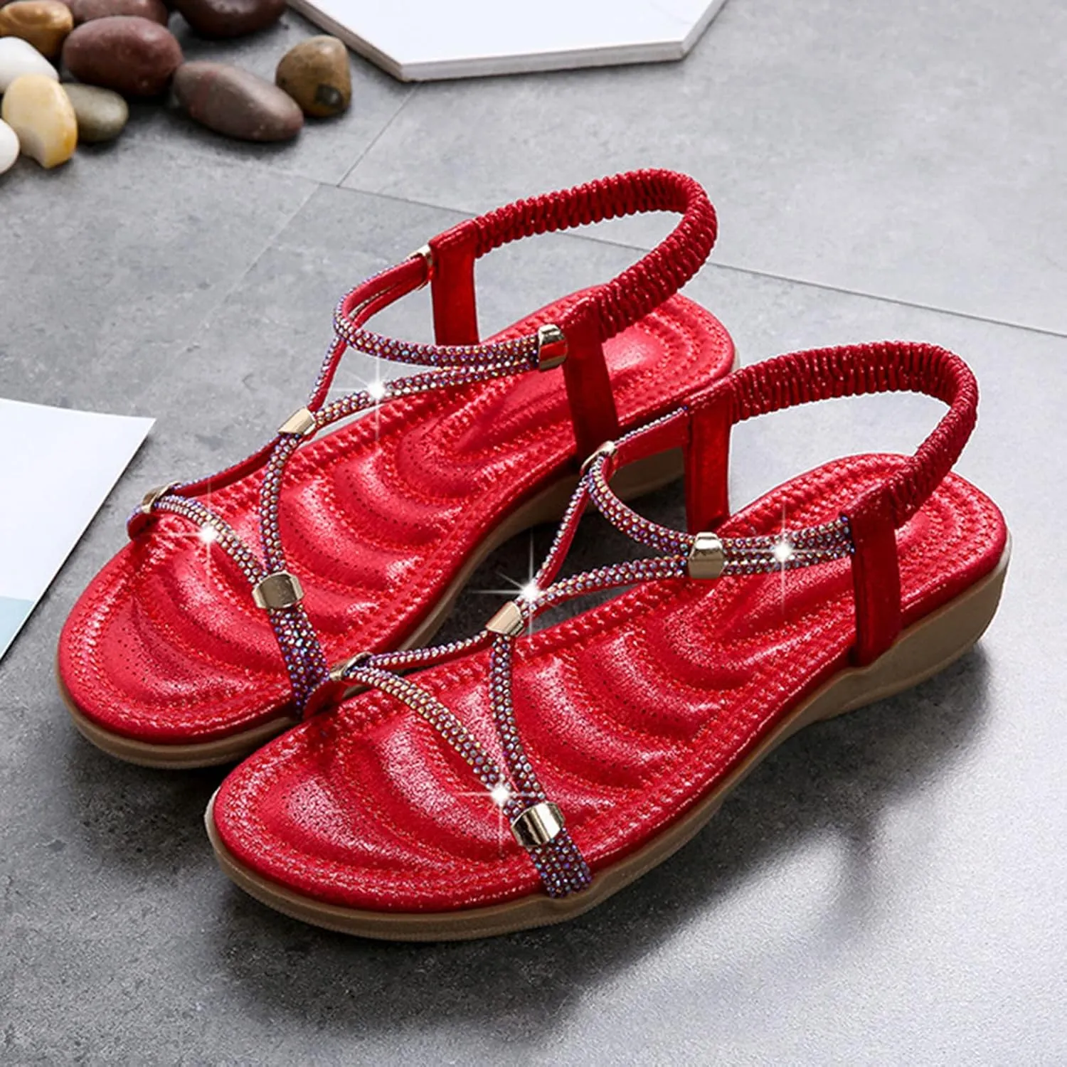 Women's Arch Support Platform Sandals Womens Comfort Lightweight Platform Sandal Arch Support Casual Sandals