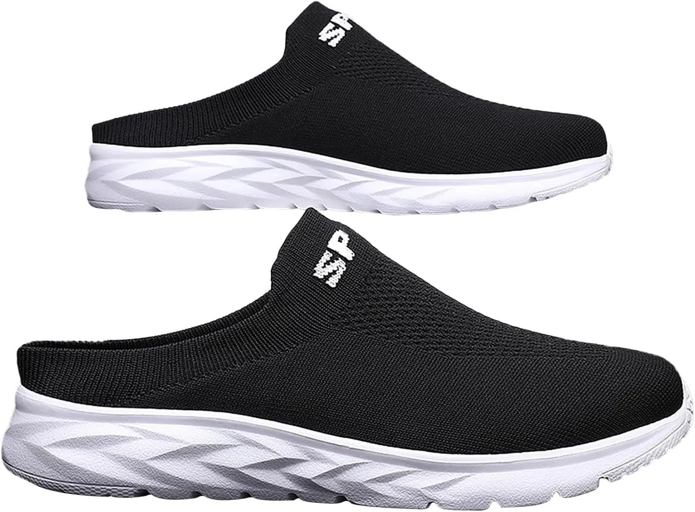 Womens Backless Sneakers Mesh Slip-on Mule Shoes Tennis Shoes Womens Loafers Ladies Shoes Casual Wedge Sneakers Black Tennis Shoe Loafers Casual Slip On