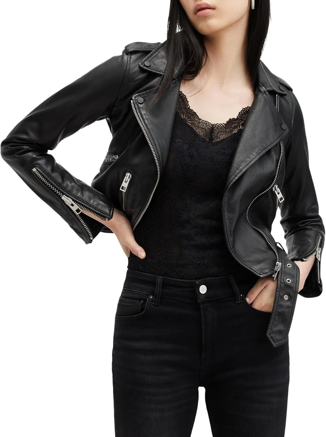 Women's Balfern Leather Biker Jacket