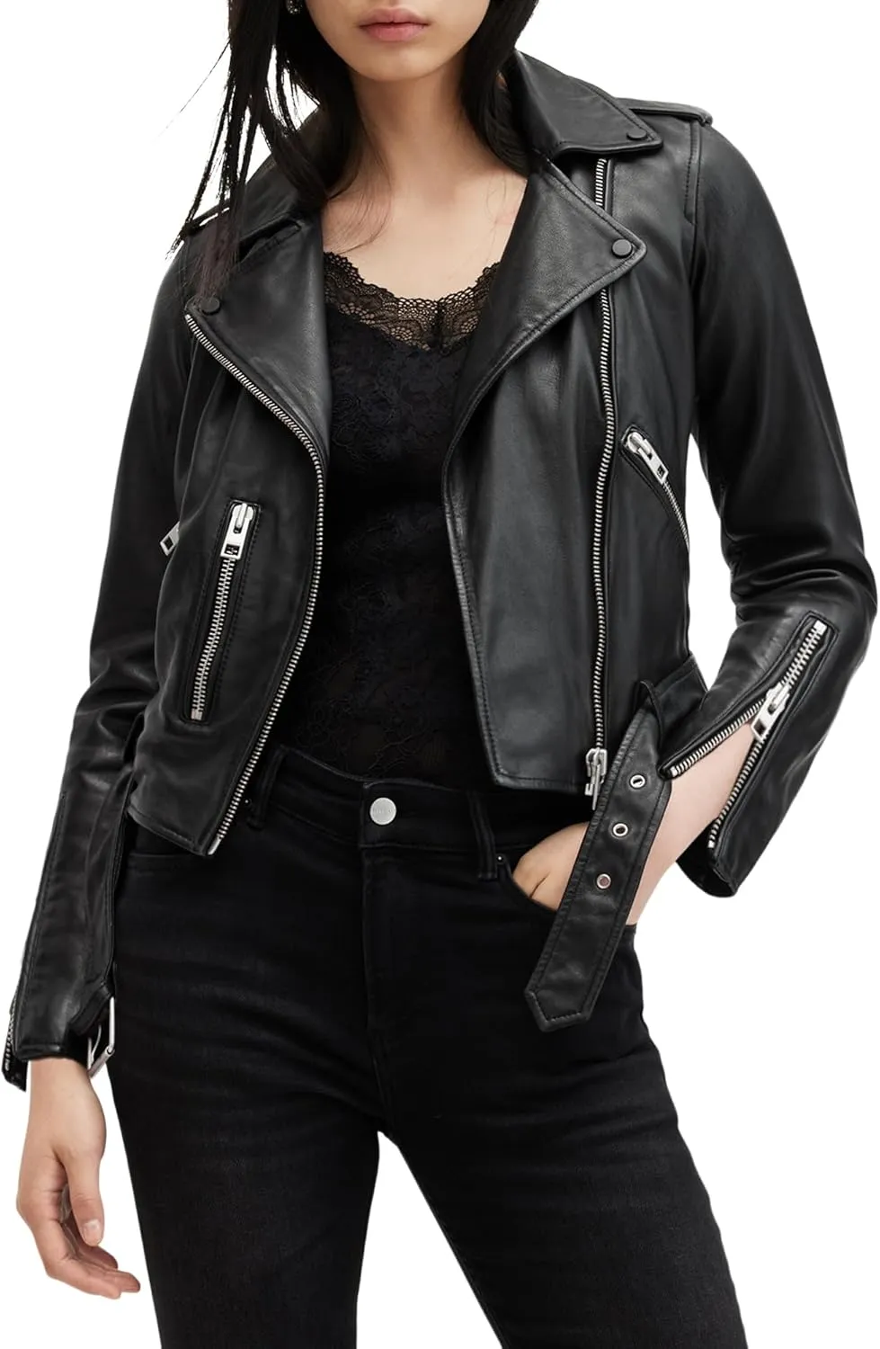 Women's Balfern Leather Biker Jacket