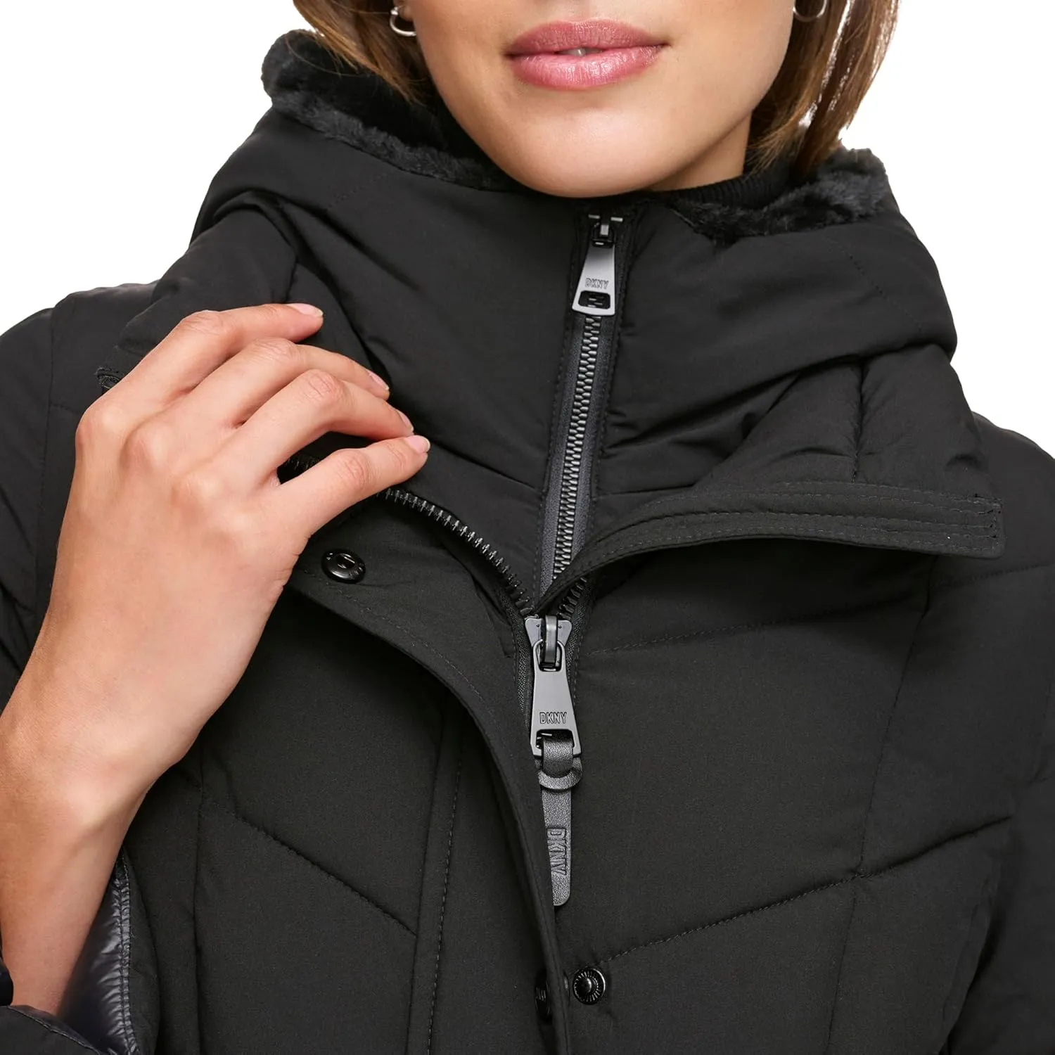 Women's Bib-Front Long Puffer
