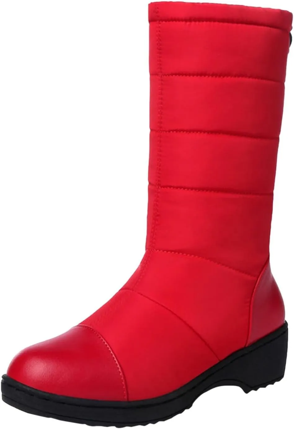 Womens Boots Winter Womens Boots Mid Calf Winter Boots Warm Snow Boots Comfortable Outdoor Thick Bottom Flat Snow Boots