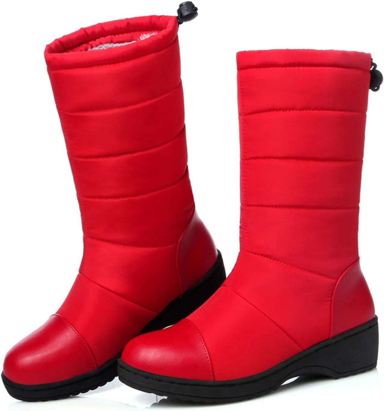 Womens Boots Winter Womens Boots Mid Calf Winter Boots Warm Snow Boots Comfortable Outdoor Thick Bottom Flat Snow Boots