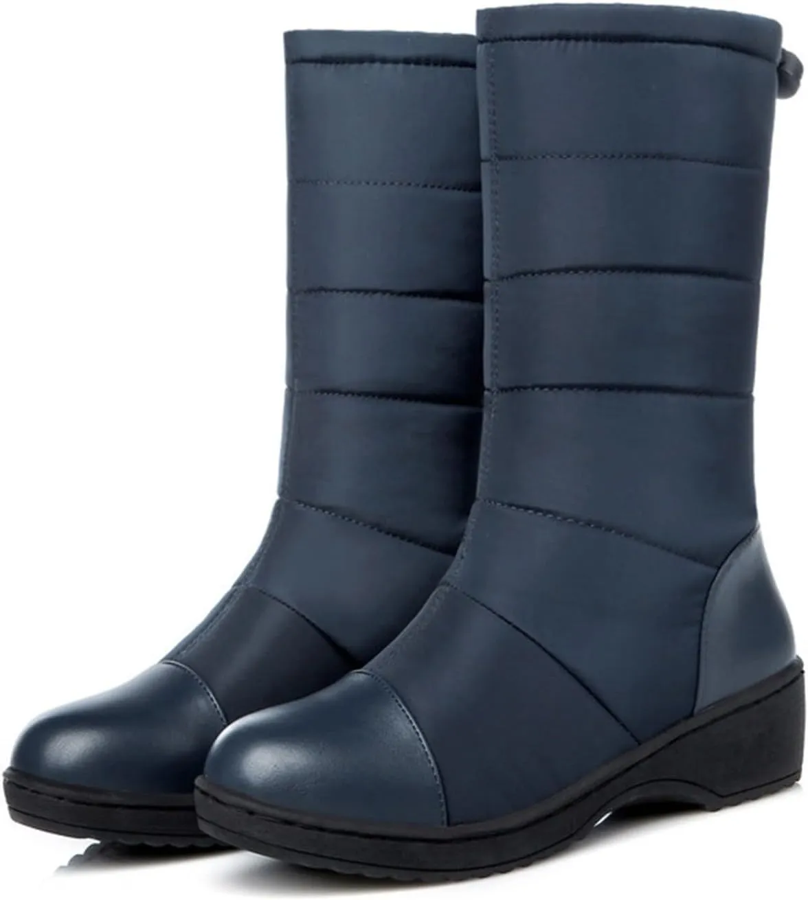 Womens Boots Winter Womens Boots Mid Calf Winter Boots Warm Snow Boots Comfortable Outdoor Thick Bottom Flat Snow Boots