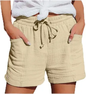 Womens Casual Shorts High Waist Pants Straight Leg Sports Casual Loose Shorts Womens Bicycling Shorts 2025