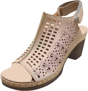 Womens Chunky Heel Sandals Casual Bohemian Beach Shoes Cut Out Peep Toe Zipper Block Heel Sandals Comfortable Outdoor Vacation Shoes