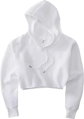 Women's Cropped Hoodie Fleece Long Sleeve Pullover Cut Off Hood Sweatshirt