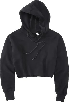 Women's Cropped Hoodie Fleece Long Sleeve Pullover Cut Off Hood Sweatshirt